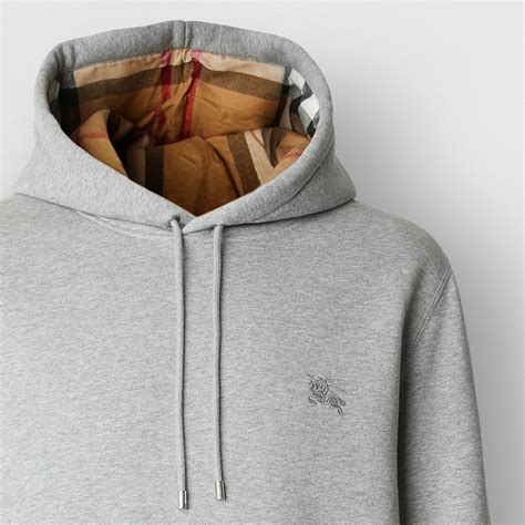 burberry pale grey melange hoodie|burberry duck wool hoodie.